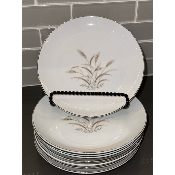 Set of 8 Fine China Japan “GEMINI WHEAT” Bread, Dessert, Salad Plates 8"